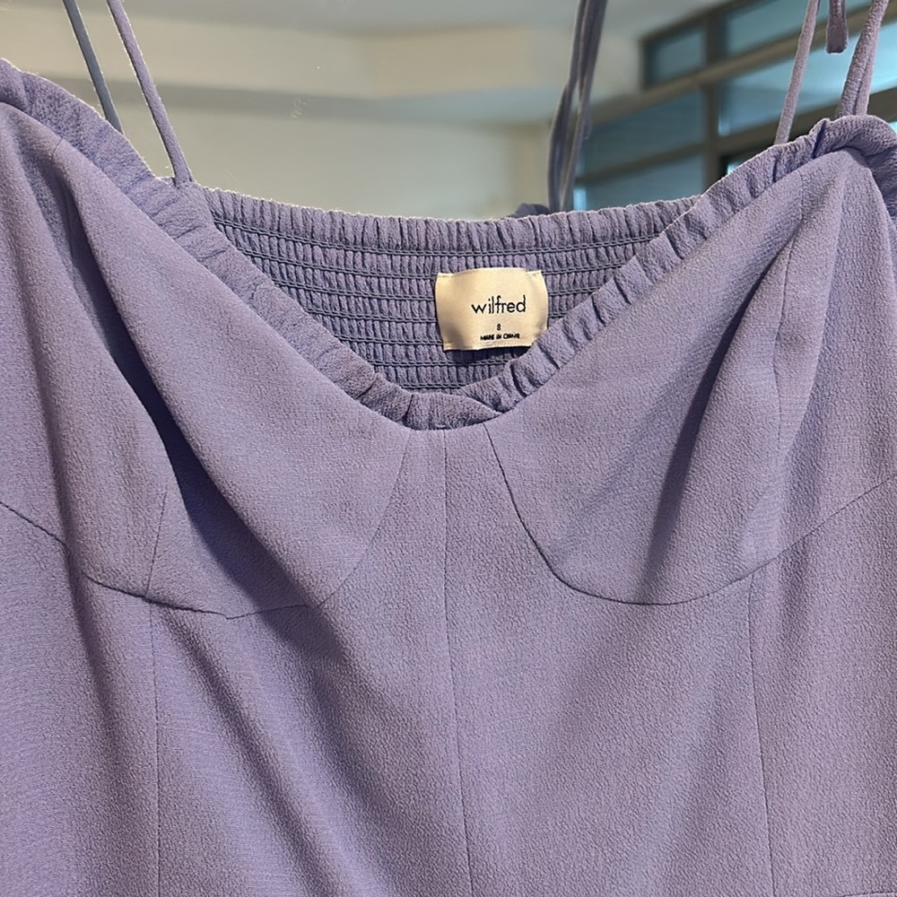 Lilac Aritizia Wilfred Mini Dress size 8 - Picture 3 of 5